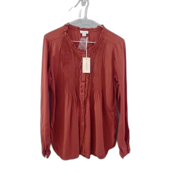 Sundance Sera Ruffled Blouse - Rust - LP - Picture 2 of 5